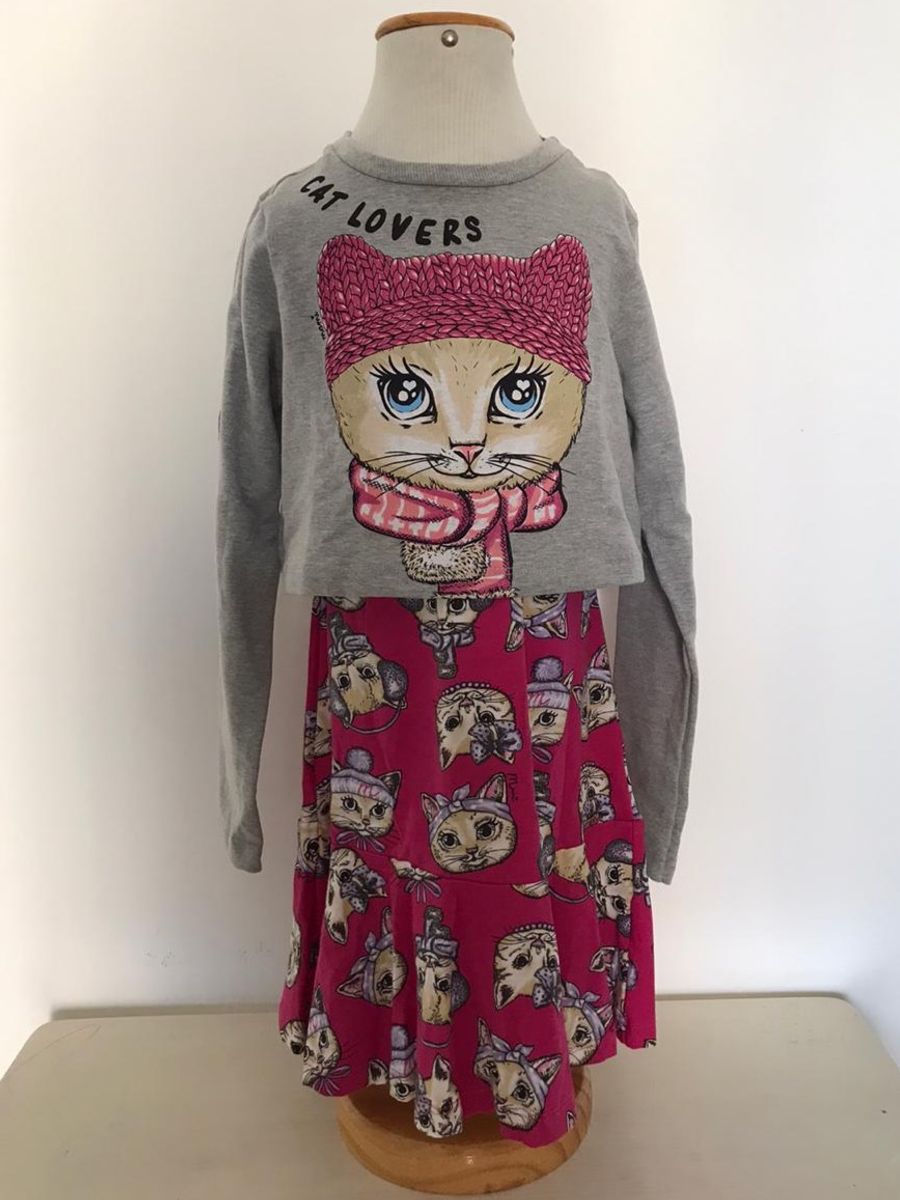 vestido com casaco infantil