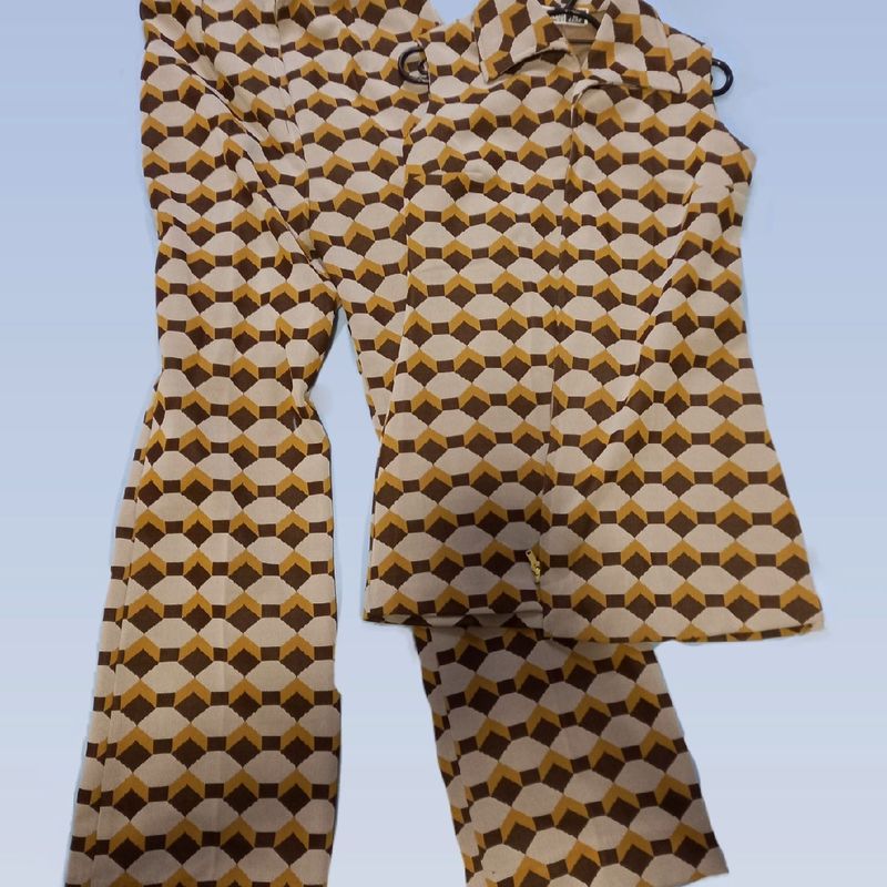 Conjunto Vintage Autêntico Anos 60 Cgc Calça Feminina Trimfit