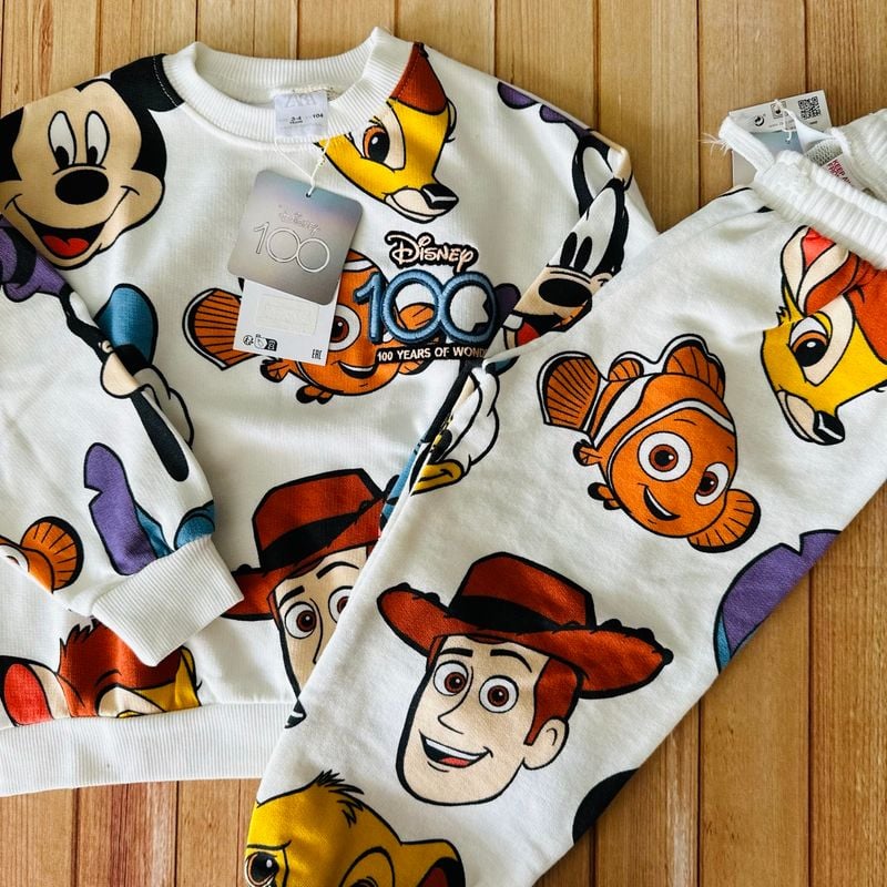 Conjunto Zara Disney 100 Anos Roupa Infantil para Menino Zara