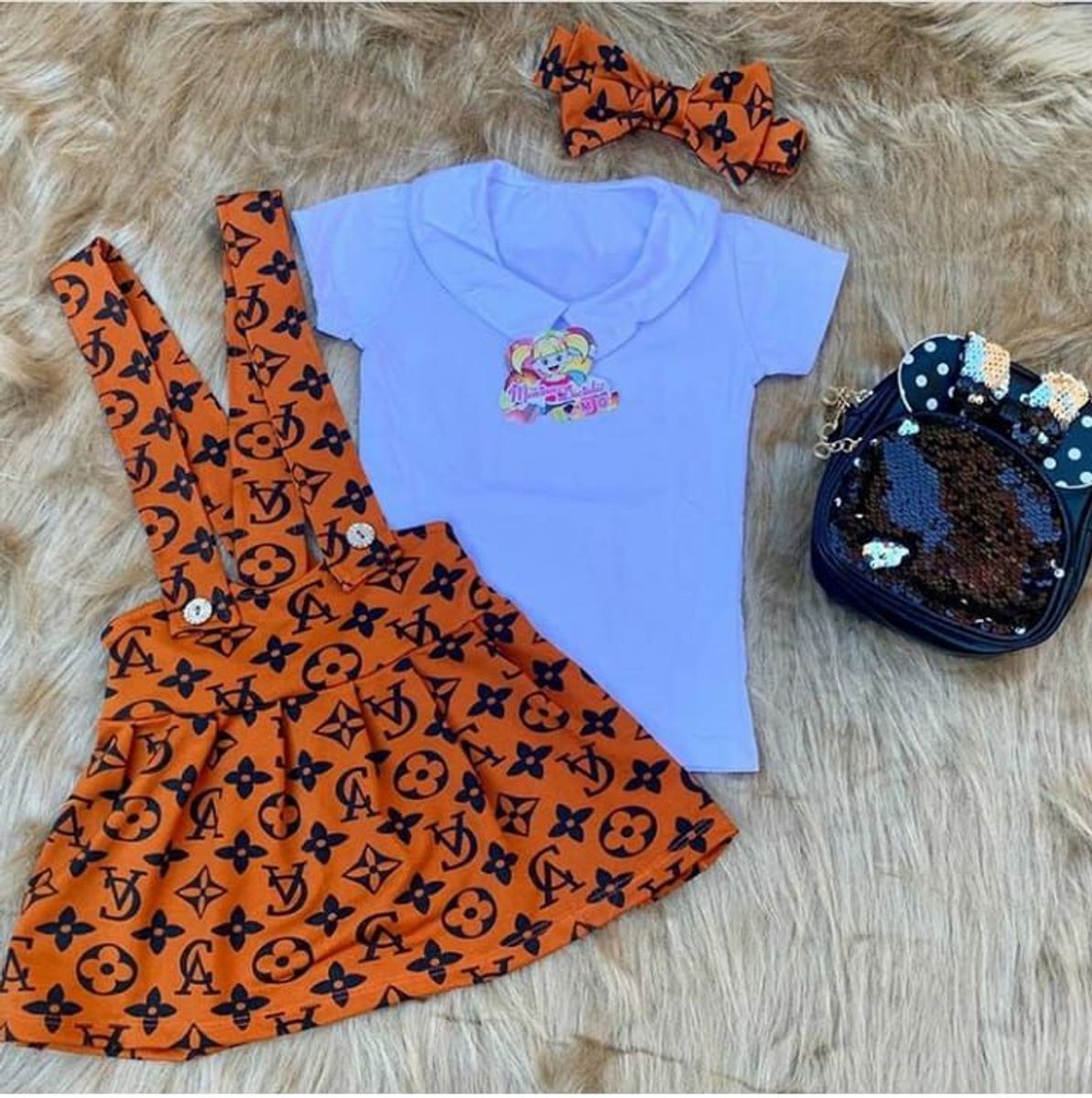 vestido salopete infantil