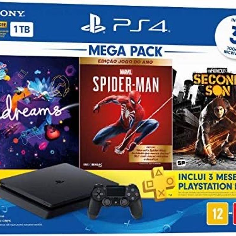 Console PlayStation 4 Mega Pack 17 - Dreams, Spider Man, Second