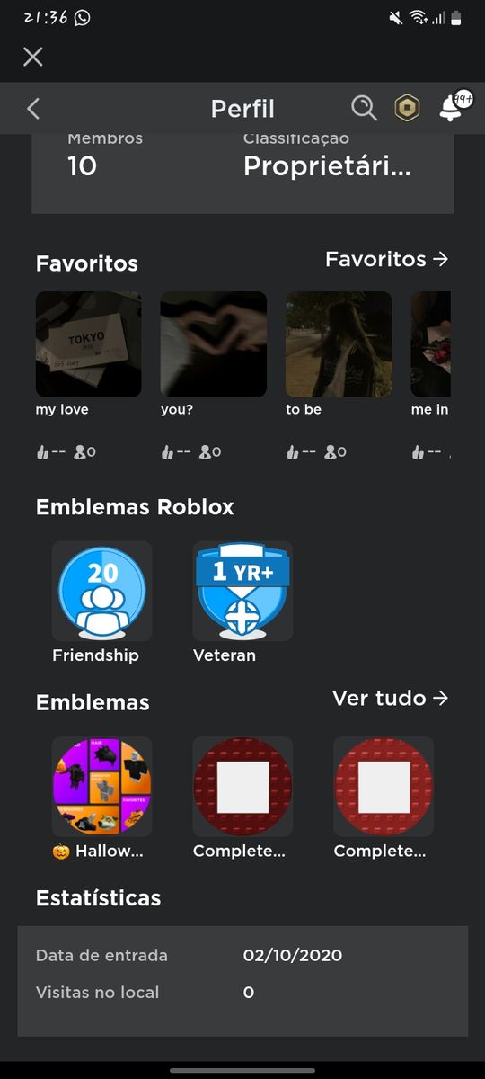 VENDO CONTA DE ROBLOX COM 20K DE ROBUX PARA SEREM GASTOS!!!(não está mas  disponível) 