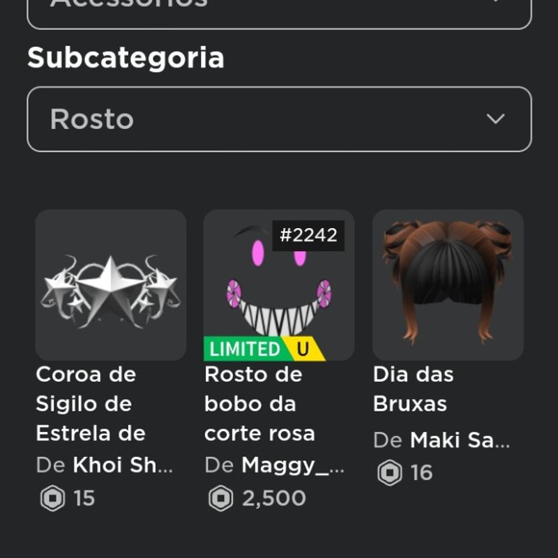 conta roblox a venda