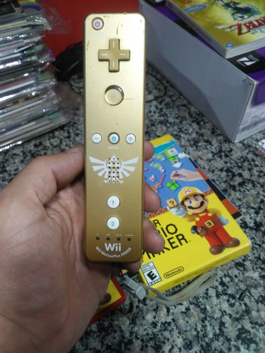 Controle Nintendo Wii Remote Plus Original com Motion Plus Zelda