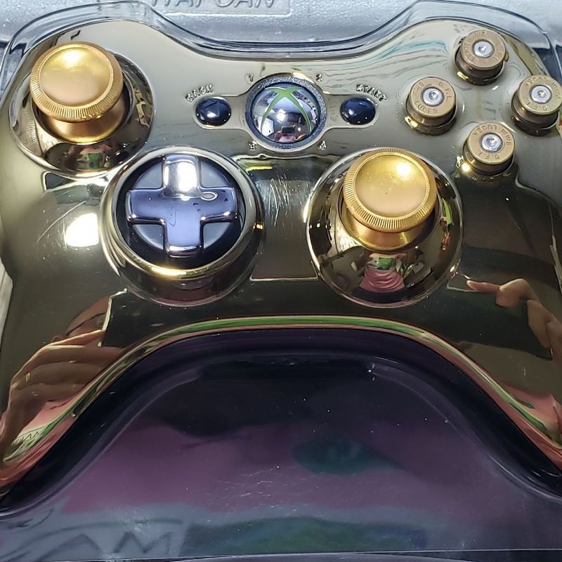 Controle original Xbox 360 dourado Microsoft.