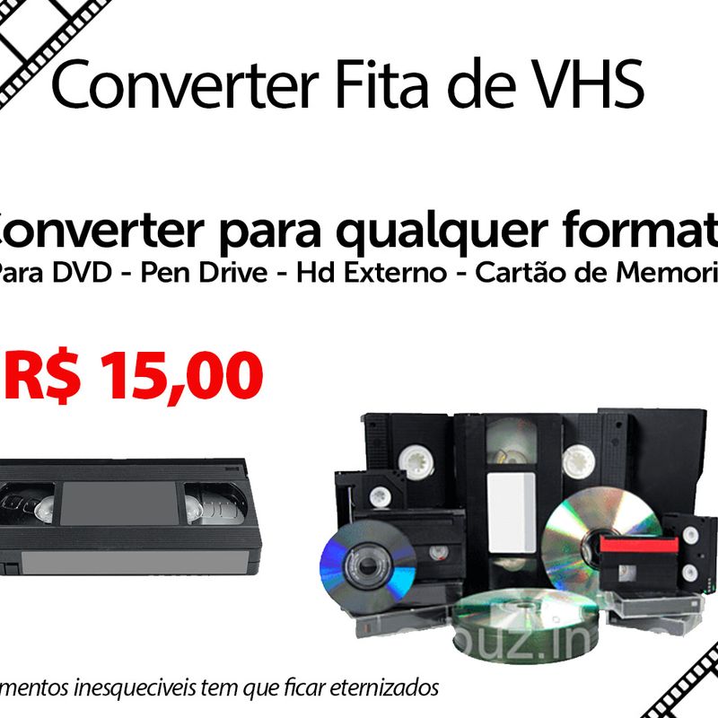 Convers o de Fita Vhs para Dvd Pendrive Cart o de Memoria Grava o de Videocassete Item Info Eletro Nunca Usado 85621974 enjoei