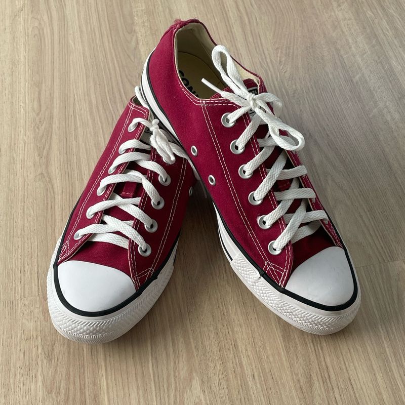 Converse All Star Bordô Cano Baixo Tênis Masculino Converse Usado  97568857 enjoei