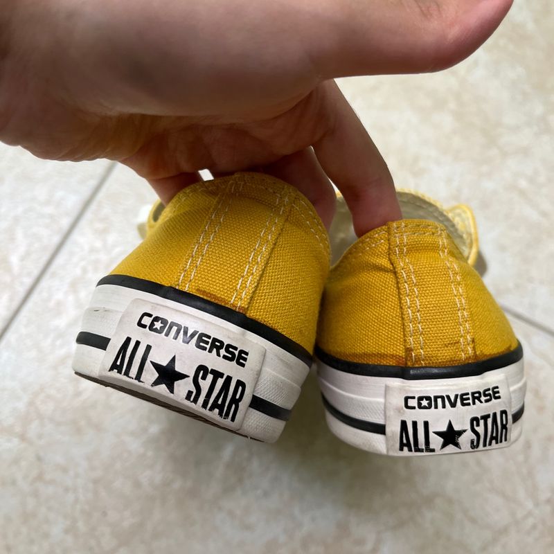 All star amarelo cano hot sale curto