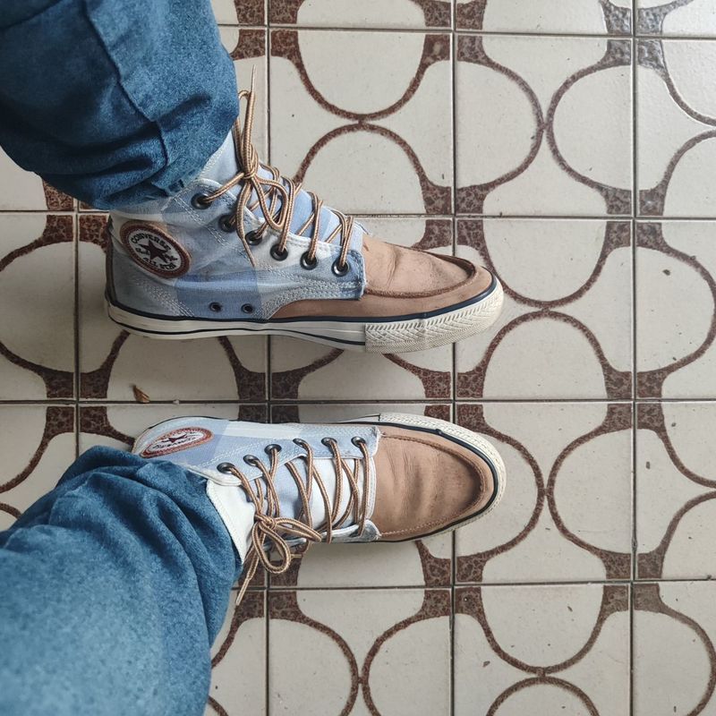 Sneaker All Star Cano Alto Xadrez Tênis Converse All Star 33 T Nis