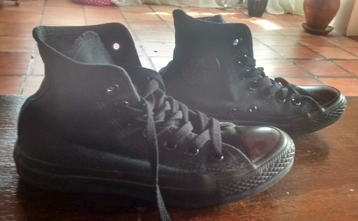 converse all star monochrome preto