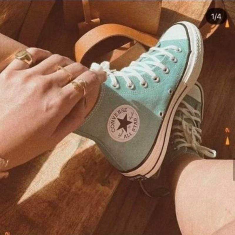 Converse all outlet star verde agua