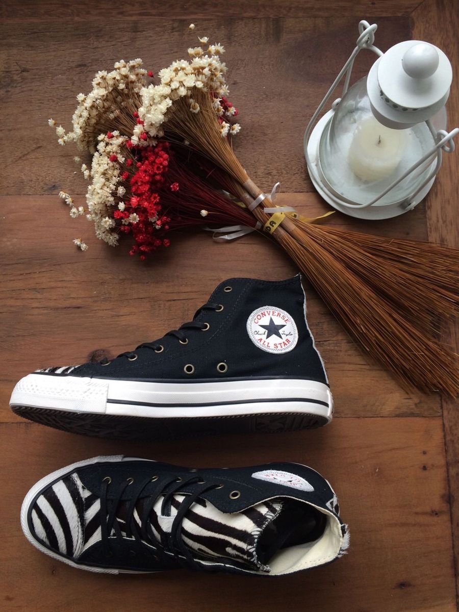 Converse All Star Zebra Animal Print Novo Tênis Feminino Converse
