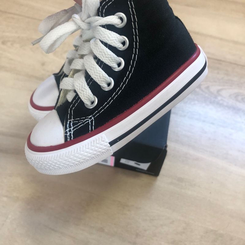 Tênis Bebê All Star Converse Chuck Taylor - Preto/vermelho