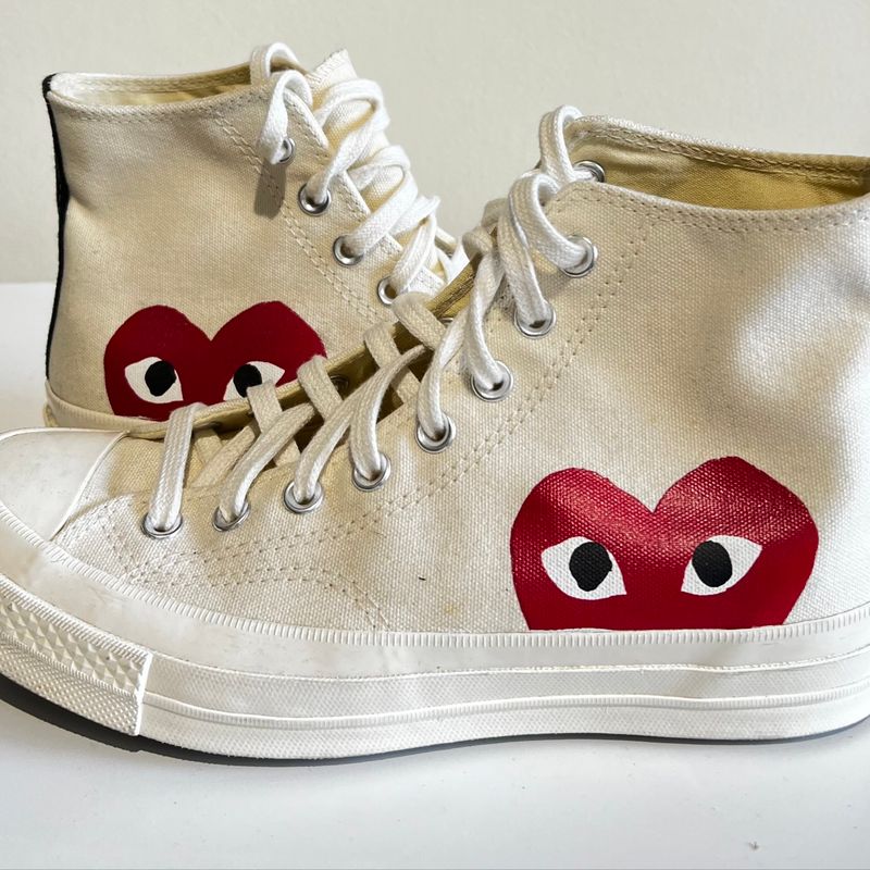 Comme des garcons converse high hot sale top womens