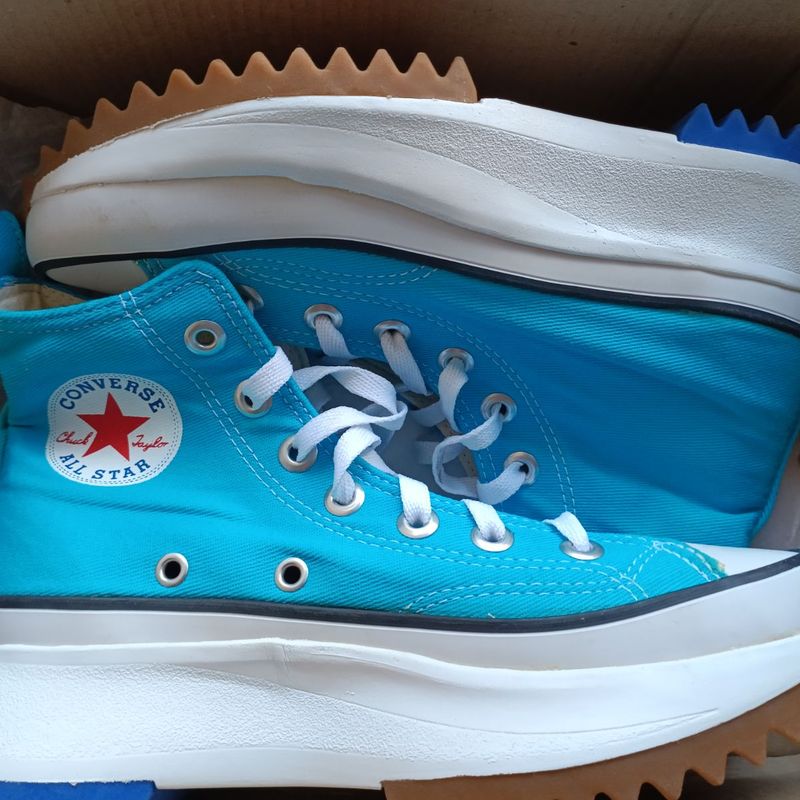 Converse Plataforma Run Star Hike Azul Celeste T nis Feminino Converse Usado 91008232 enjoei