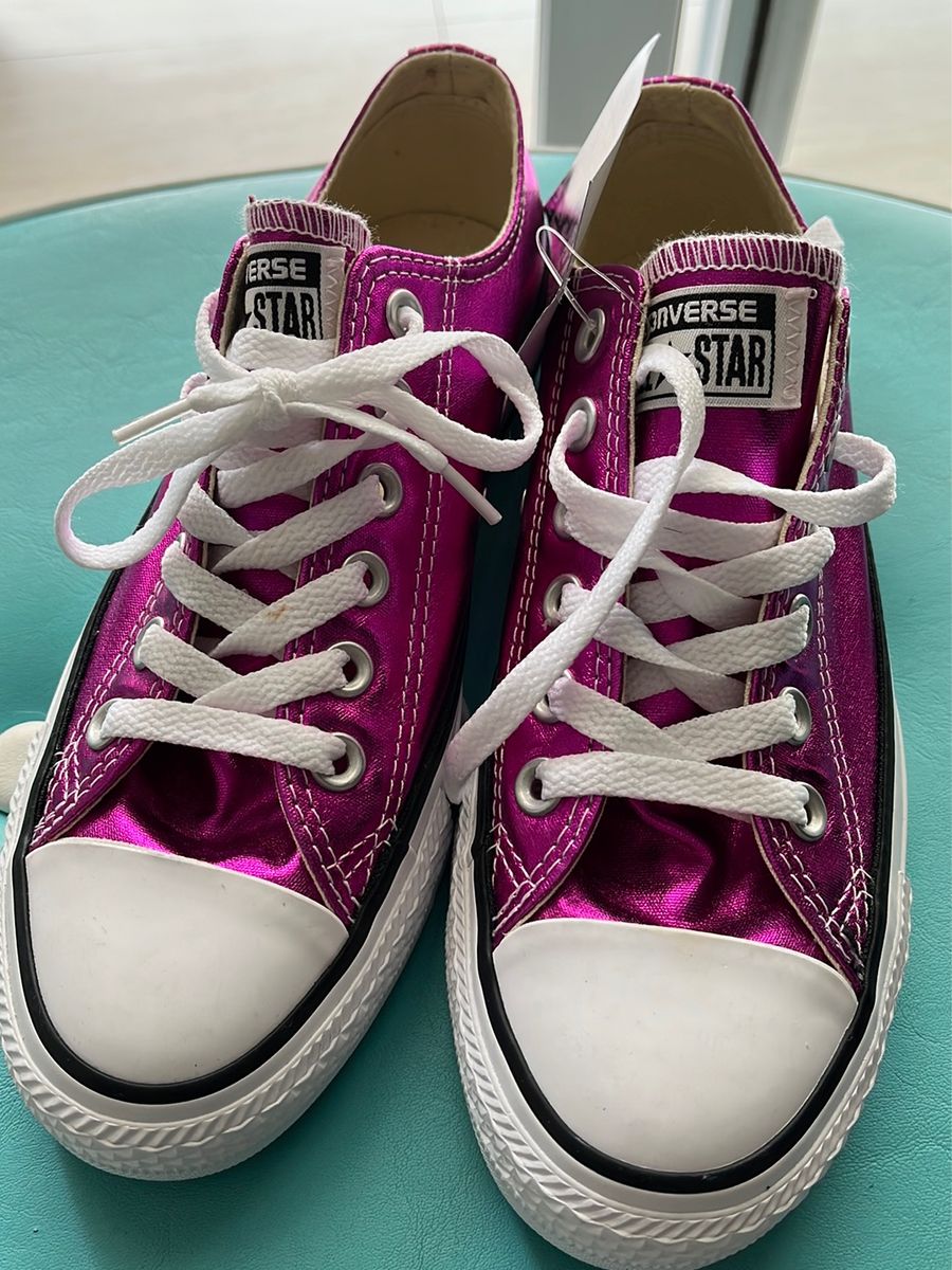 Converse Rosa Metálico | Tênis Feminino Converse Nunca Usado 77085586 ...