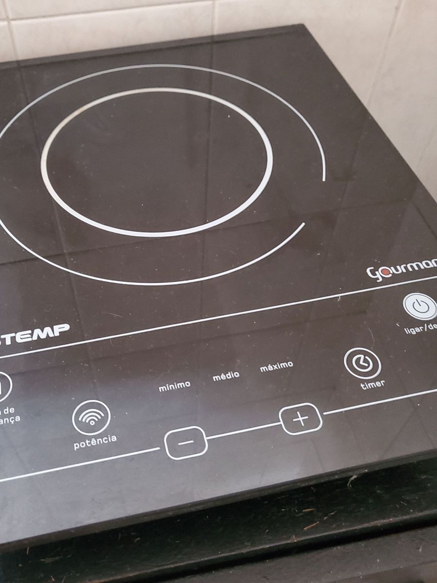Cooktop 1 Boca de Indução Brastemp Gourmand Portátil com Timer Touch