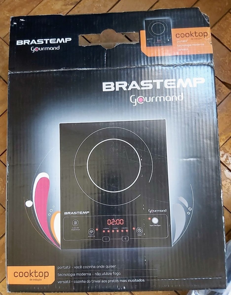 Cooktop 1 Boca Indução Brastemp Gourmand Vitroceramico com Timer Touch