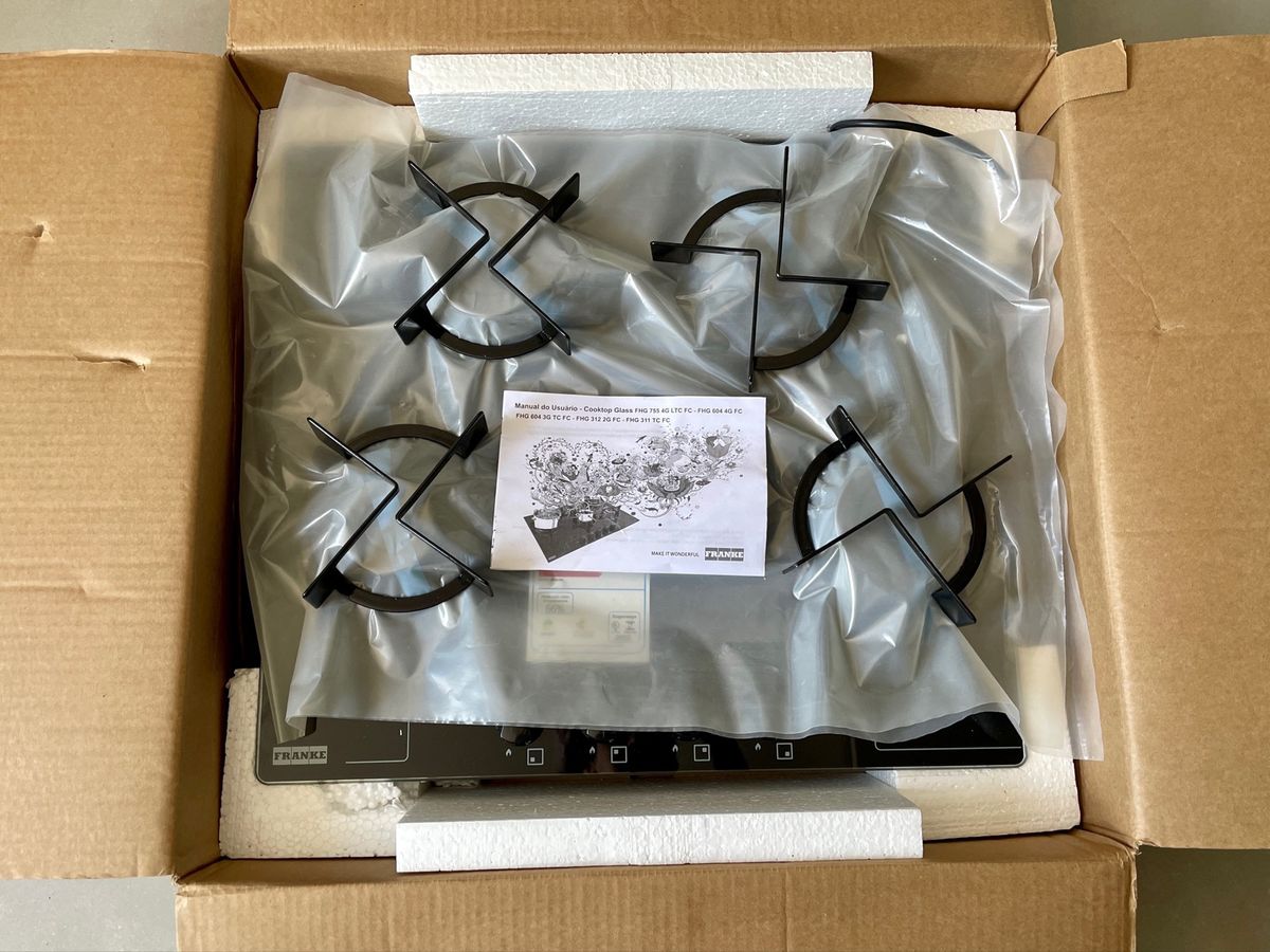 Cooktop a Gas Franke 4 Bocas Novo! Eletrodoméstico Franke Nunca