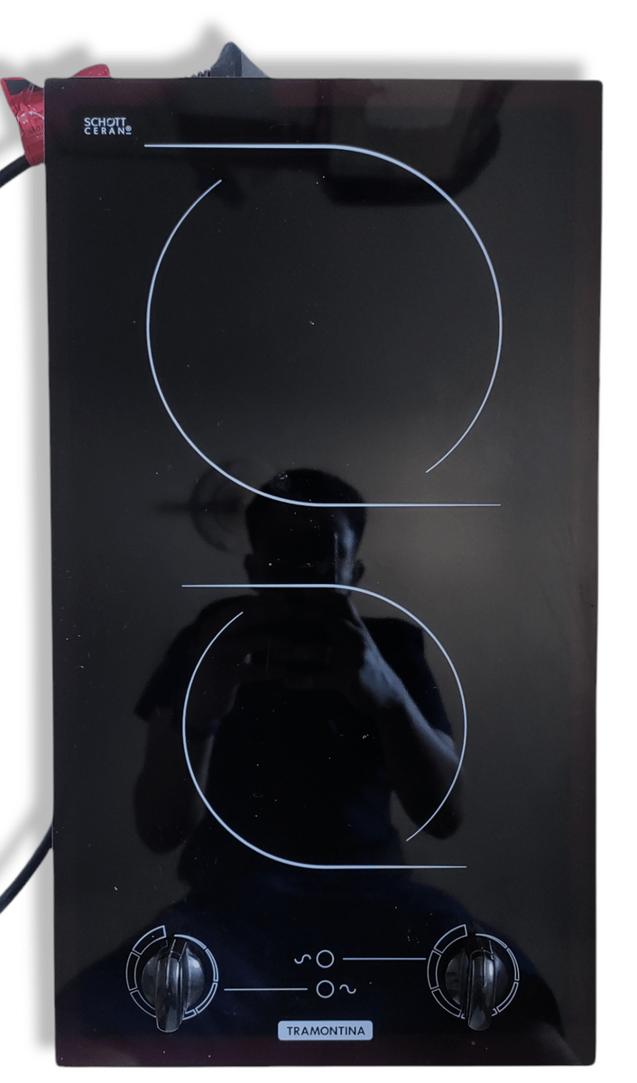 Cooktop Eletrico 2 Bocas Tramontina Domino Vitroceramico 220v Móvel