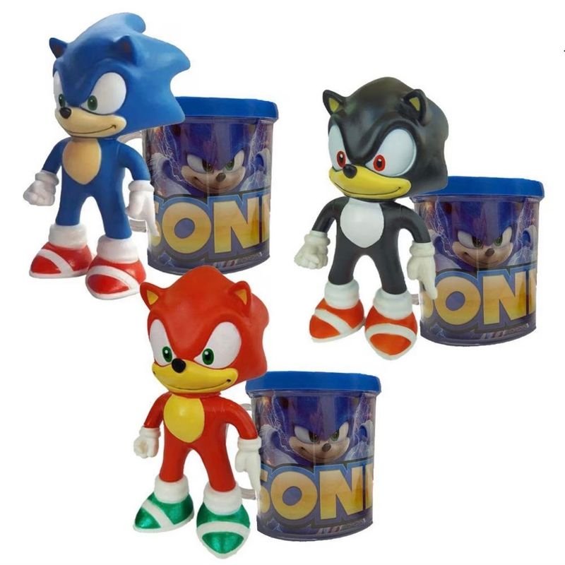 Kit Boneco Sonic 15 Cm e Caneca Acrílica 350 Ml