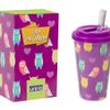 Copo com Canudo e com tampa em Acrílico 960ML vários modelos e estampas - cozinha 