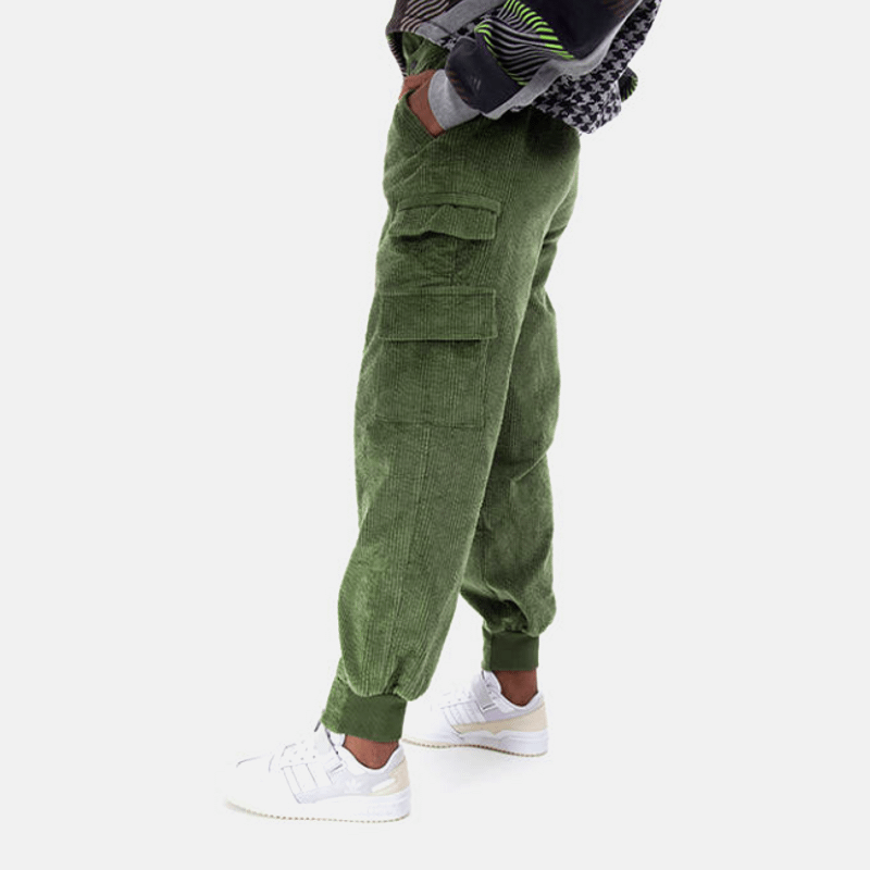 adidas x IVY PARK Green Corduroy Zipper Cargo Pants adidas x IVY PARK