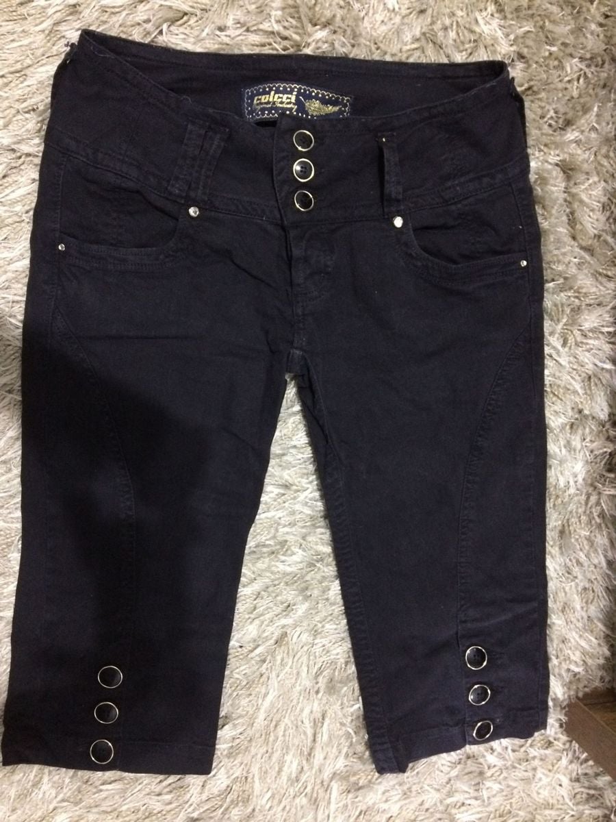 calça corsário jeans feminina