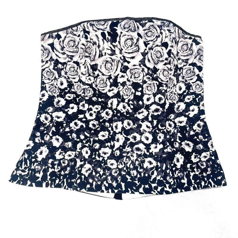 Corset Estampa de Flores Preto e Branco, Blusa Feminina White House Black  Market Usado 87551922