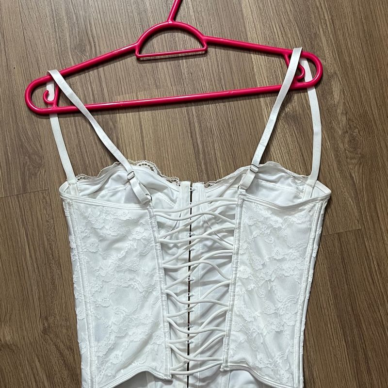 Corset renda branco