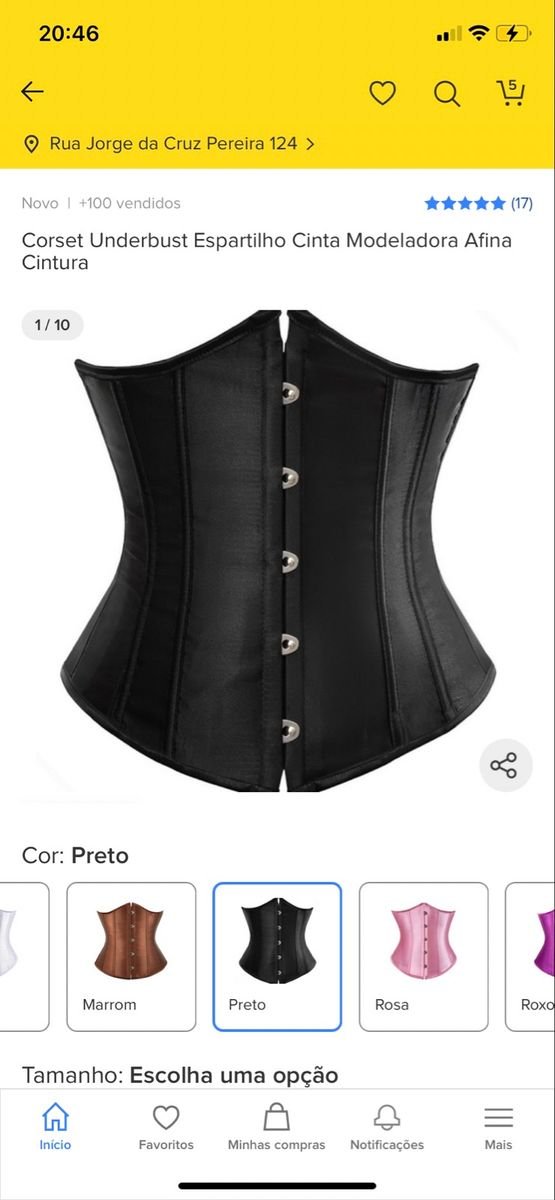 Corset Underbust Espartilho Cinta Modeladora Afina Cintura