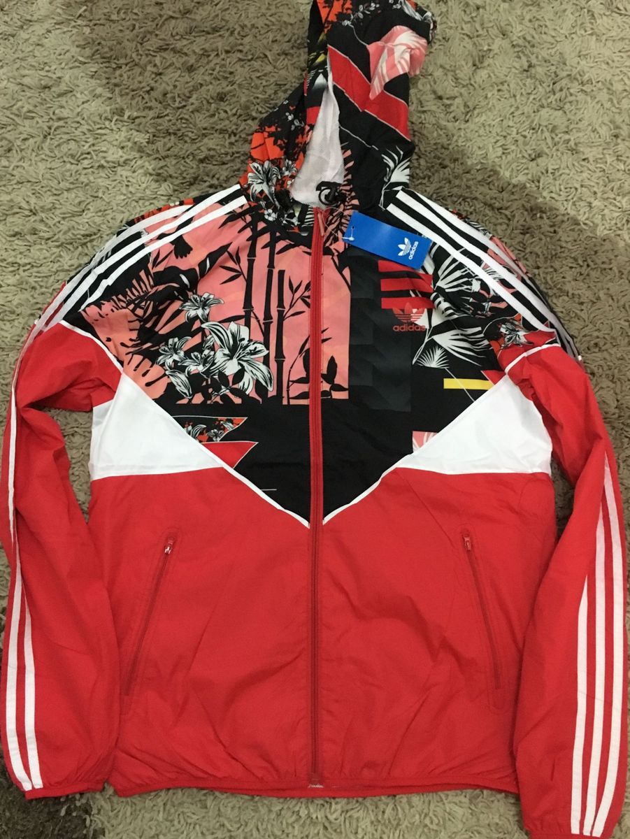 corta vento adidas vermelho