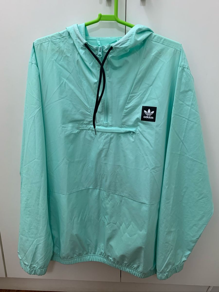 corta vento verde agua adidas