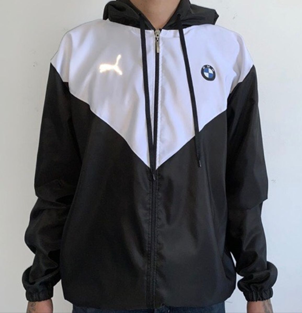 corta vento da bmw branco