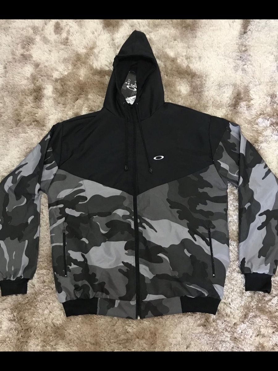 corta vento camuflada masculina