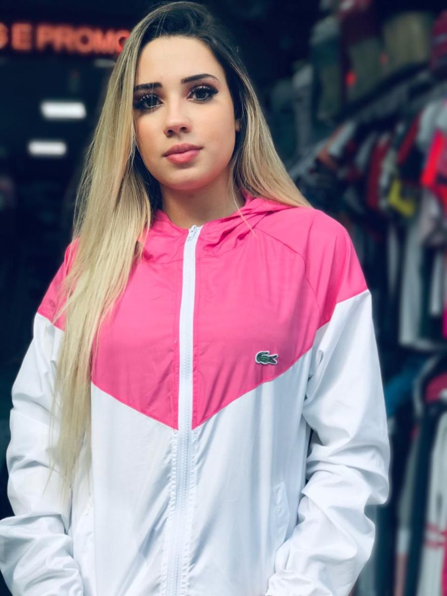 corta vento rosa lacoste