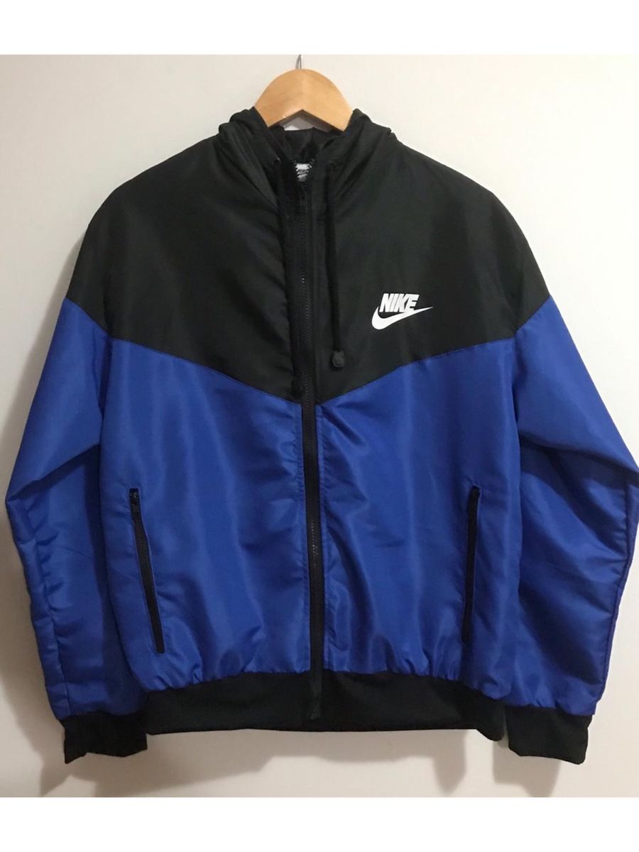 corta vento nike azul e laranja