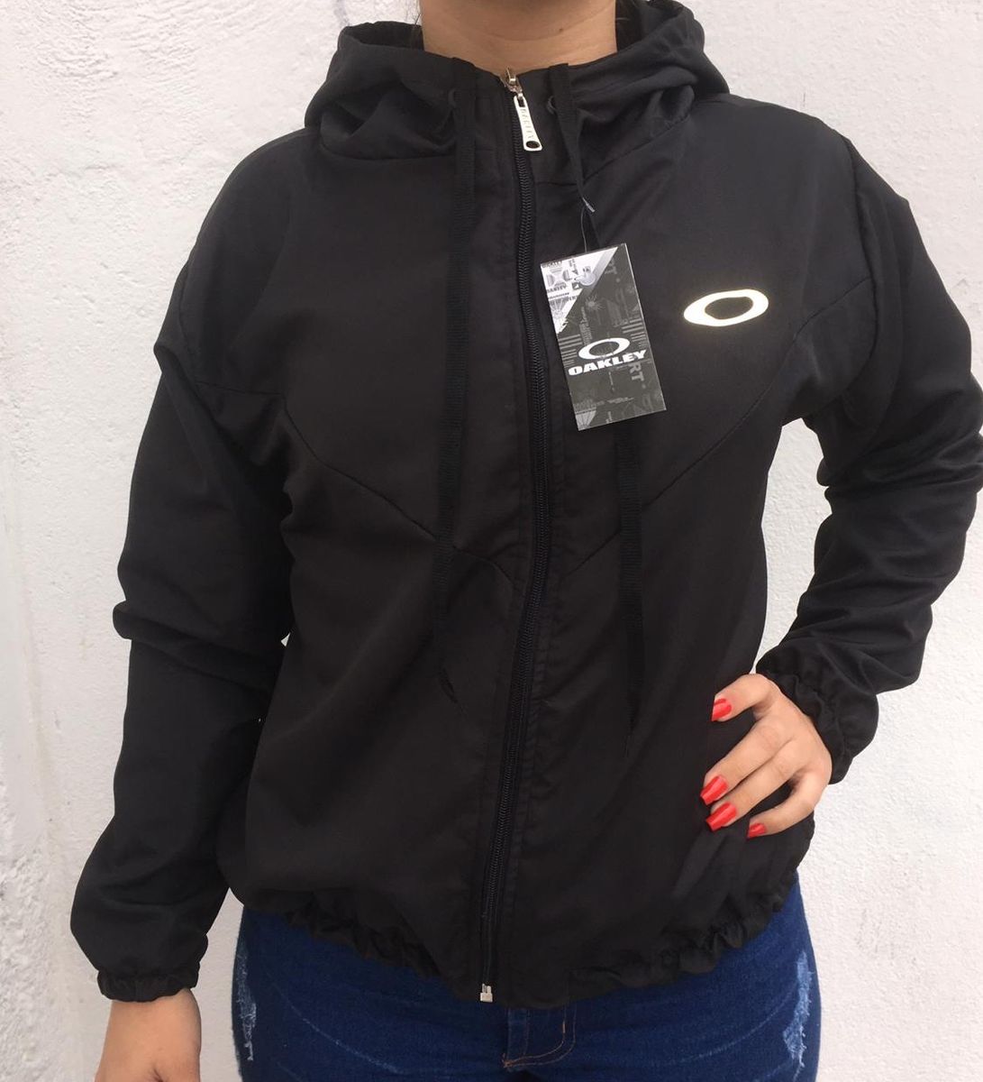 blusa de frio corta vento da oakley feminina