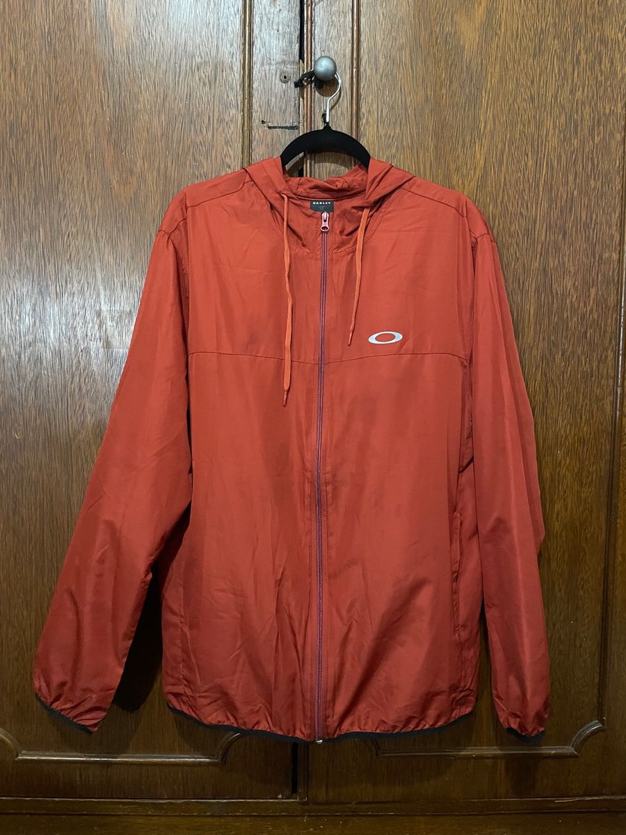 Corta Vento Oakley Vermelho Tijolo Original Casaco Masculino