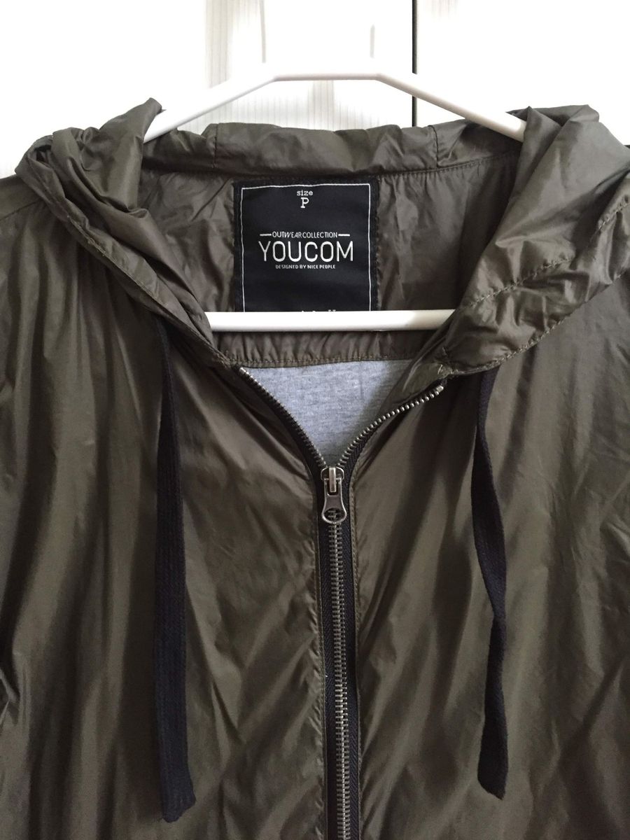 corta vento feminina verde militar