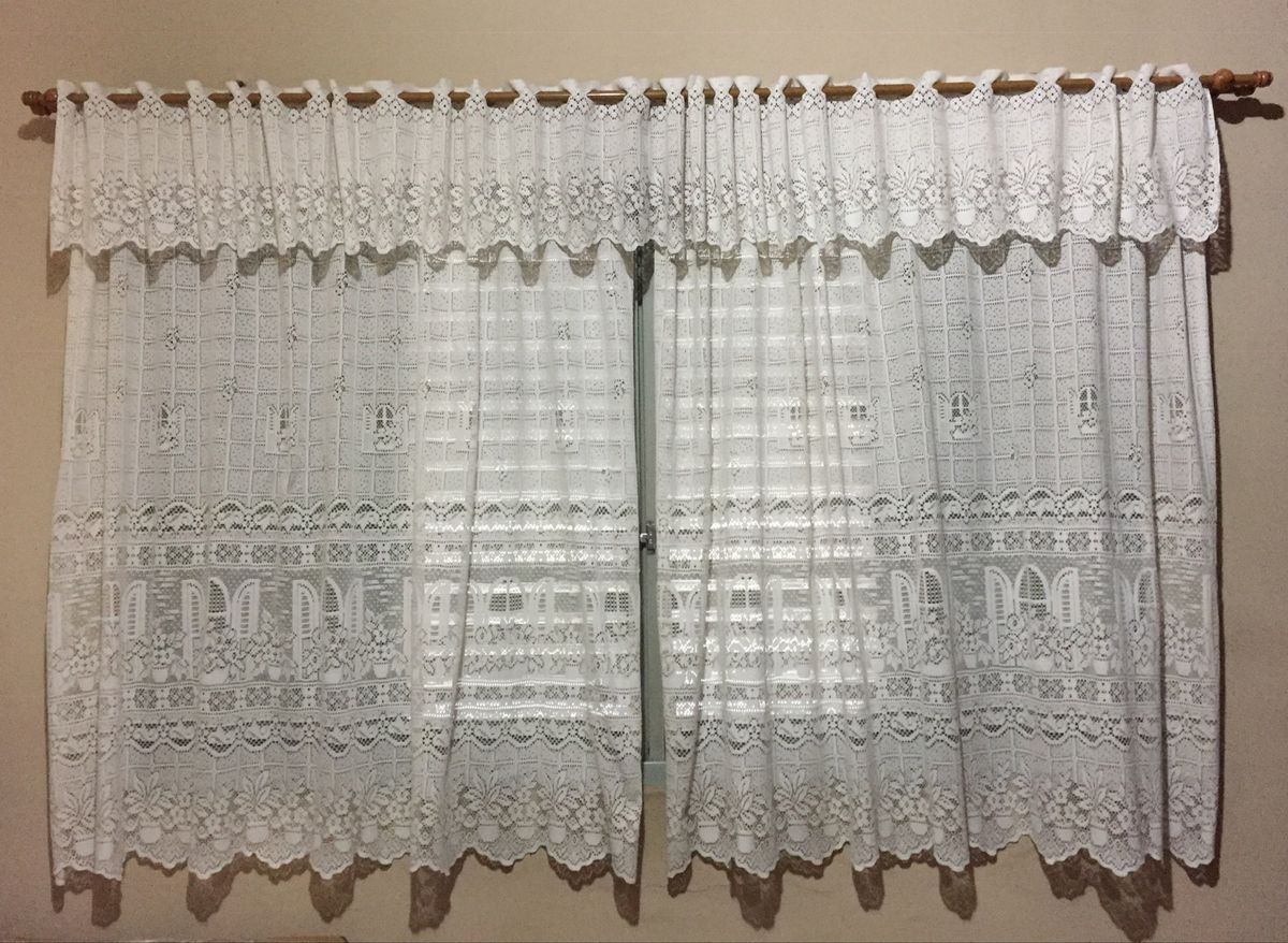 cortina de renda (somente a renda) - decoração sem marca