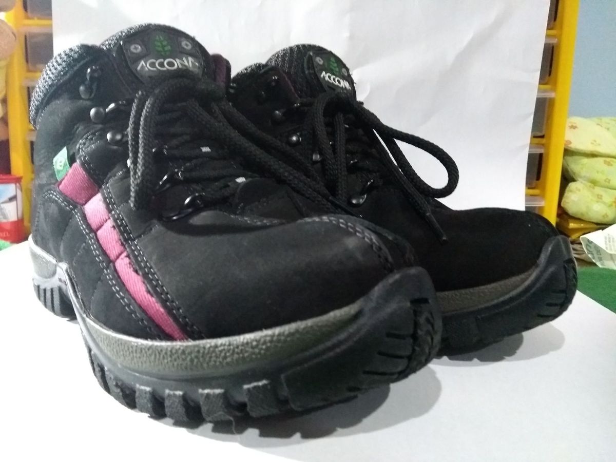 coturno adventure feminino em couro nobuck