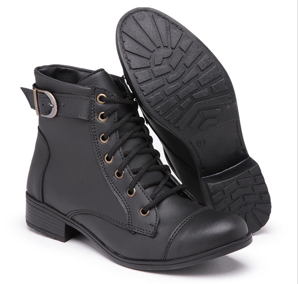 bota feminina cano medio rasteira