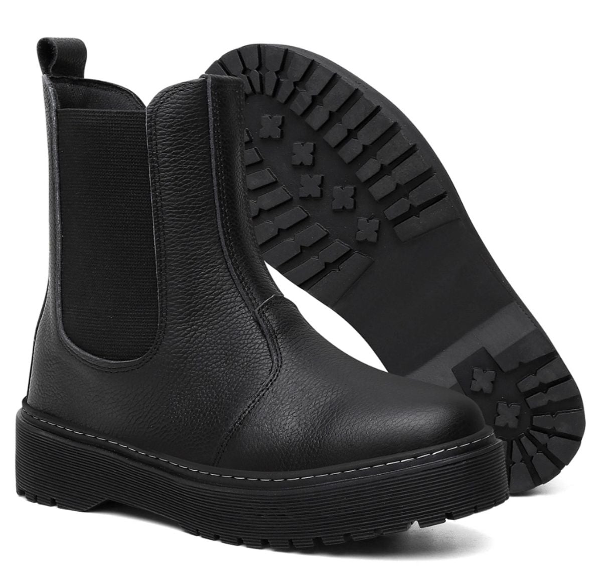 Coturno Bota São João Country Festa Preta Chelsea | Bota Feminina Nunca ...
