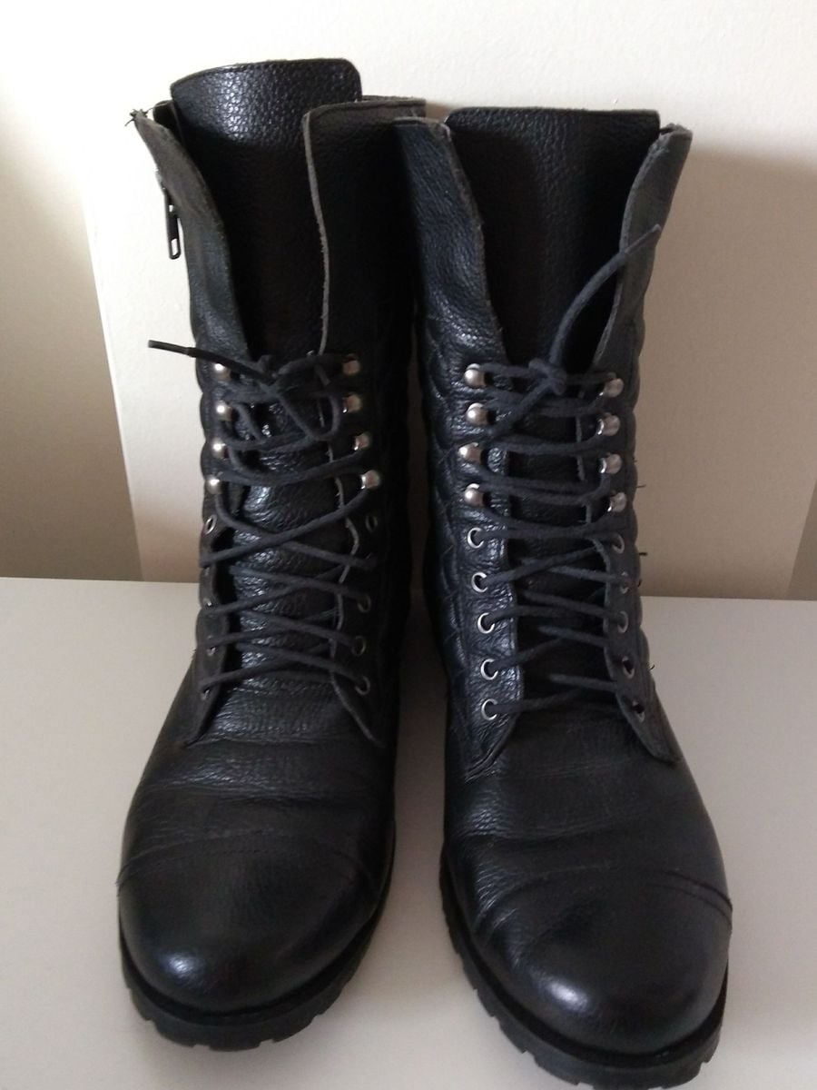 bota coturno satinato