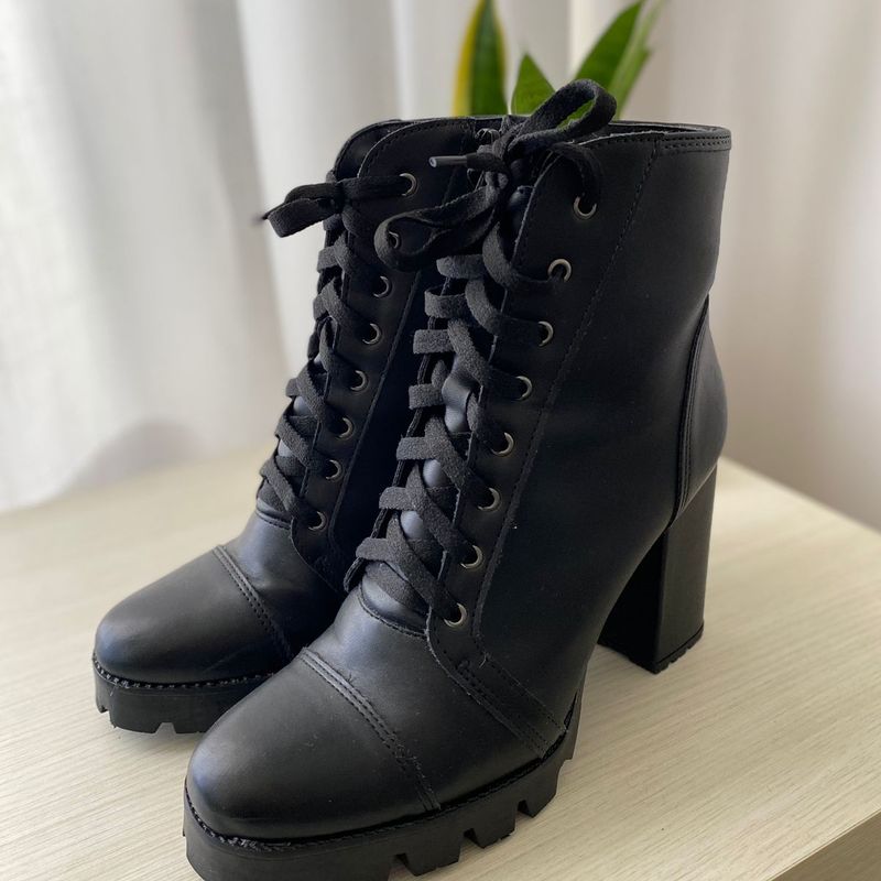 Coturno Feminino Preto 36 Amaro Bota Feminina Amaro Usado