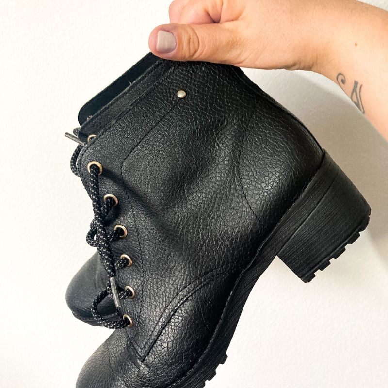 Disponível Novamente!! Coturno Feminino Via Marte Preto Bota