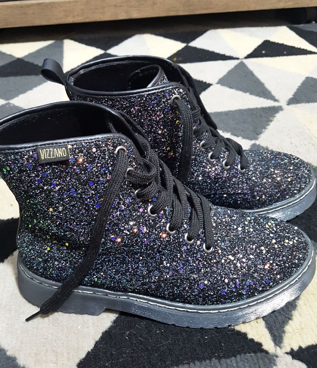 coturno com glitter