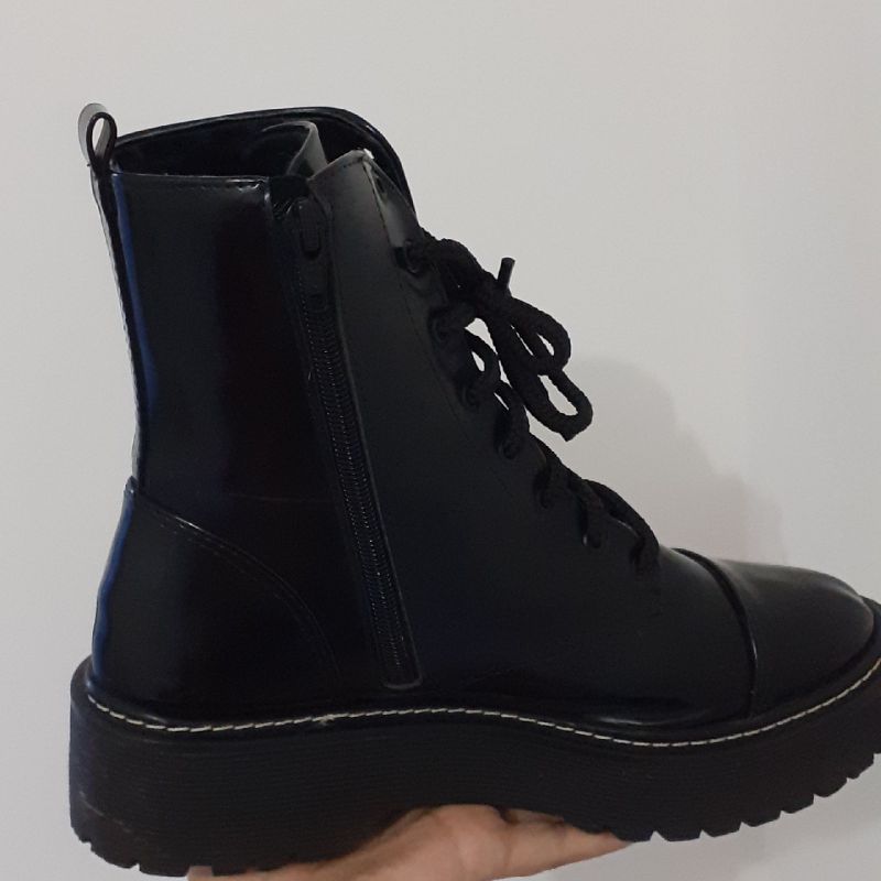 Coturno Mari Gmnz All Black Bota Feminina Inbox Shoes Usado 51472183 enjoei