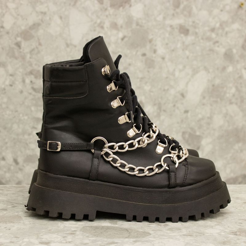 Coturno Preto Correntes Bhu Bota Feminina Bhu Usado 98828819